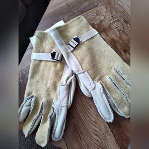 Cattlehide Leather 3 Pair Lot Heavy Duty  Work Military Gloves Sz 2 Medium New